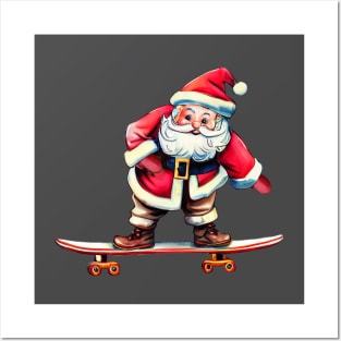 Skateboard Santa Posters and Art